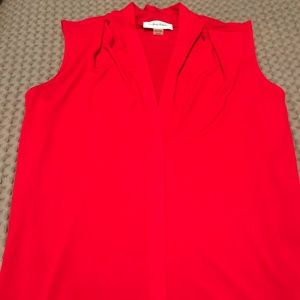 Red sleeveless Calvin Klein top